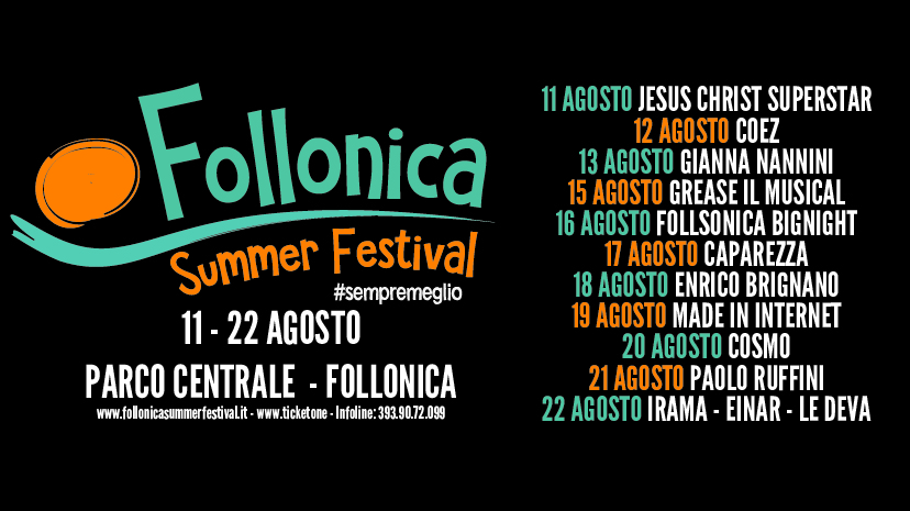 Follonica Summer Festival | Coez Follonica Summer Festival | Gianna Nannini