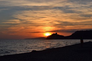 Rocchette tramonto in spiaggia